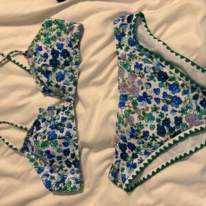 High waist Floral Bikini Set